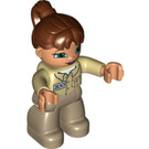 LEGO Zoo Worker jossa Beige Jalat Duplo-hahmo