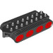 Duplo Black Bulldozer Base with Red Wheels (40651)