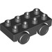 Duplo Black Car Base 2 x 4 with Black Wheels (95485)