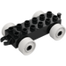 Duplo Noir Voiture Châssis 2 x 6 avec Blanc roues (11248 / 14639)