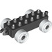 Duplo Black Car Chassis 2 x 6 with White Wheels (11248 / 14639)