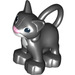 Duplo Black Cat (Standing) with Pink Nose and White Chest (38992 / 87313)