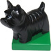 Duplo Black Dog on Green Base