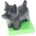 Duplo Negro Perro (Scotty) con Base