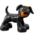 Duplo Schwarz Hund mit Orange Gesicht Patches (58057)