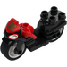 Duplo Black Motorcycle with Spider-Man (Spin) Logo