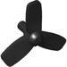 Duplo Black Propeller with Pin and 3 Blades (2159)