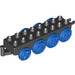 Duplo Zwart Treinbasis 2 x 8 met Blauw Wielen (59131 / 64671)