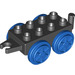 Duplo Black Train Wagon 2 x 4 with Blue Wheels (54804)