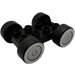 Duplo Black Wheel Base with Black Tires and Silver Wheels (88784)