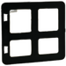 Duplo Schwarz Fenster 4 x 3 mit Bars mit unterschiedlich großen Scheiben (2206)