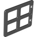 Duplo Black Window 4 x 3 with Bars with Same Sized Panes (90265)