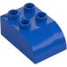 Duplo Blue Brick 2 x 3 with Curved Top (2302)