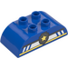 Duplo Blue Brick 2 x 4 with Curved Sides with Lines and Police Star (84211 / 98223)