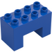 Duplo Blue Brick 2 x 4 x 2 with 2 x 2 Cutout on Bottom (6394)