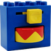 Duplo Blue Brick 2 x 4 x 3 with Red/Yellow Rotating Disc and Yellow Handle