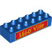 Дупло Син Тухла 2 x 6 с &#039;LEGO VILLE&#039; (52386 / 63157)