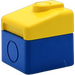 Duplo Blue Locomotive Nose Part with Yellow top (6409 / 75086)