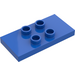 Duplo Blue Tile 2 x 4 x 0.33 with 4 Center Studs (Thin) (4121)