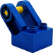 Duplo Blue Toolo Brick 2 x 2 with Angled Bracket with Forks and Two Screws without Holes on Side