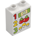 Duplo Brick 1 x 2 x 2 with 1 2 3 Tomato and Mushrooms with Bottom Tube (15847 / 104377)