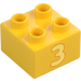 Duplo Palikka 2 x 2 jossa &quot;3&quot; (3437 / 66027)