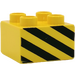 Duplo Brick 2 x 2 with Black diagonal lines (3437 / 51734)