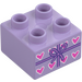 Duplo Brick 2 x 2 with Bow and Hearts (3437)