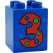 Duplo Brick 2 x 2 x 2 with &quot;3&quot; (31110)