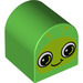 Duplo Brick 2 x 2 x 2 with Curved Top with Caterpillar / Snail Face (3664 / 15989)