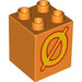 Duplo Brick 2 x 2 x 2 with Yellow &#039;Ø&#039; (31110 / 93713)