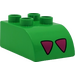 Duplo Brick 2 x 3 with Curved Top with Pink Triangles (2302 / 45014)