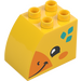 Duplo Cegła 2 x 3 x 2 z Zakrzywiony Strona z Giraffe Smiling Twarz (11344 / 105354)