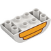 Duplo Brick 2 x 4 with Curved Bottom with Yellow Bee Hive Half (98224 / 101583)