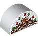 Duplo Brick 2 x 4 x 2 with Curved Top with Gingerbread Heart (1350 / 31213)