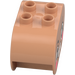 Duplo Brick 2 x 4 x 2 with Rounded Ends with Angry Face (6448 / 105435)