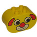 Duplo Brick 2 x 4 x 2 with Rounded Ends with Clown Face (6448)