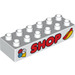 Duplo Ladrillo 2 x 6 con Helado Cono, &#039;SHOP&#039;, y Hot Perro (2300 / 10203)