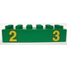 Duplo Ladrillo 2 x 6 con Amarillo numbers Dos y Tres (2300)