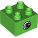 Duplo Bright Green Brick 2 x 2 with Eye (10517 / 10518)