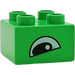 Duplo Bright Green Brick 2 x 2 with slanted eye (3437 / 45160)