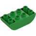 Duplo Bright Green Brick 2 x 4 with Curved Bottom (98224)