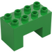 Duplo Bright Green Brick 2 x 4 x 2 with 2 x 2 Cutout on Bottom (6394)