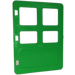 Duplo Bright Green Door with Different Sized Panes (2205)