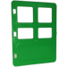 Duplo Bright Green Door with Different Sized Panes (2205)