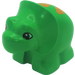 Duplo Bright Green Triceratops Baby with Orange Markings