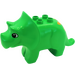 Duplo Bright Green Triceratops with Brown Marks