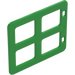 Duplo Bright Green Window 4 x 3 with Bars with Same Sized Panes (90265)