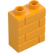 Duplo Bright Light Orange Brick 1 x 2 x 2 with Brick Wall Pattern (25550)