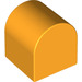 Duplo Bright Light Orange Brick 2 x 2 x 2 with Curved Top (3664)